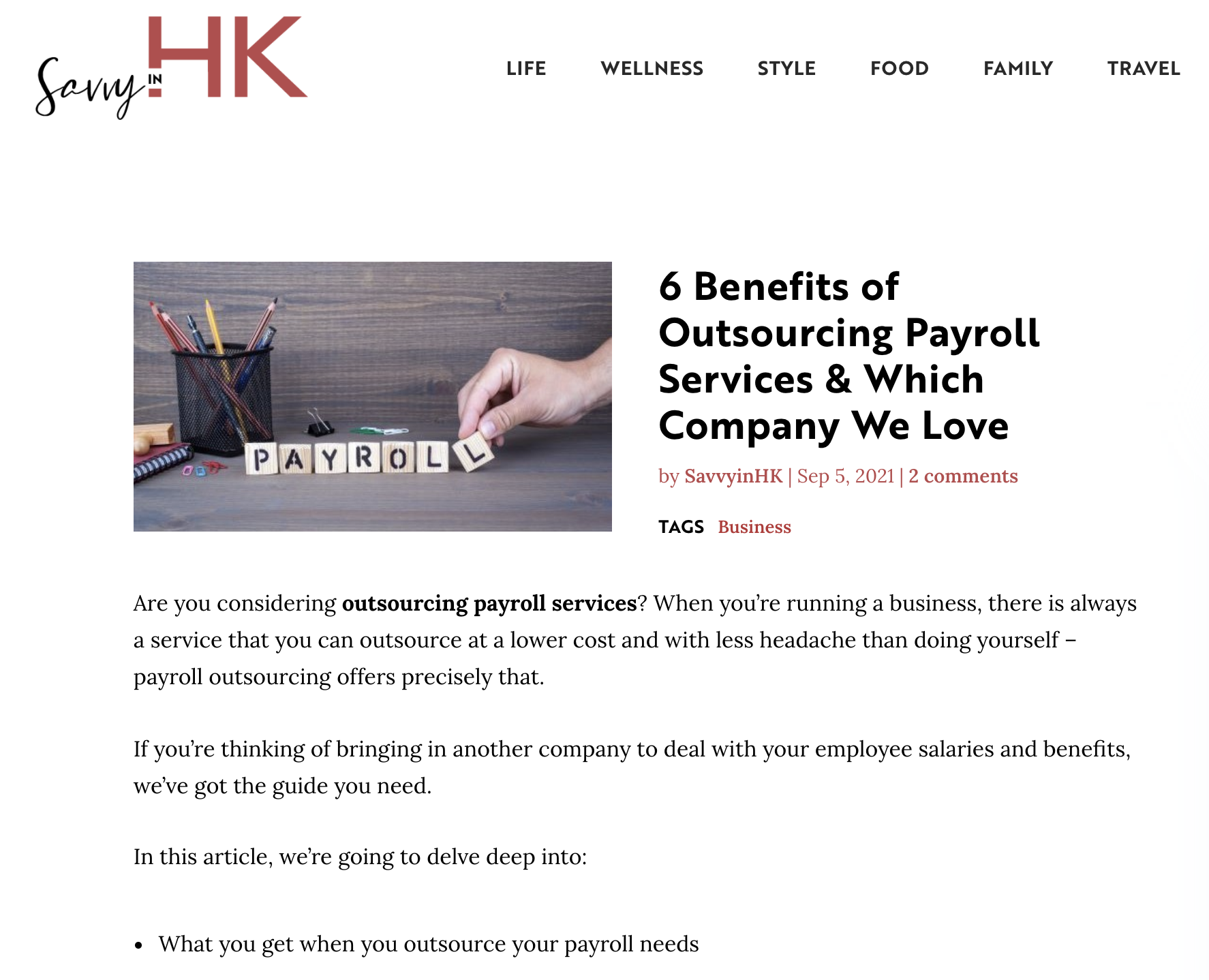 Savvy in HK blog on pinetree payroll services
